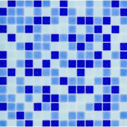  Üvegmozaik lap Blue-Mix Dark Crystall 32, 6 cm x 32, 6 cm (27217)
