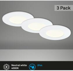 Briloner süllyesztett LED-es lámpa 3 darabos készlet fehér Ma: 3 cm átmérő: 8, 5 (7282-036)