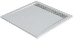 Zuhanytálca VEROSAN+ zuhanyfolyóka fehér 80 cm x 80 cm (APLATTWR08080)