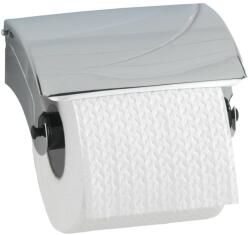 WENKO Basic WC-papírtartó fényes rozsdamentes acél fedéllel (17877100)