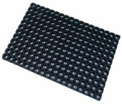 Floortex kültéri fekete szőnyeg, 60 x 80 cm