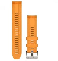 Garmin Marq QuickFit 22mm szilikon szíj narancssárga ezüst csat (010-13225-04)