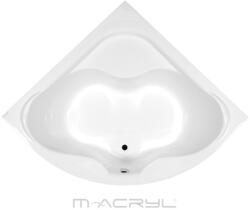M-Acryl Samanta akril szimmetrikus sarok fürdőkád tartóláb szettel - 140 x 140 cm (12024)
