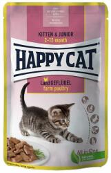 Happy Cat MEAT IN SAUCE Kitten & Junior Land-Geflügel / Baromfi 6 x 85 g