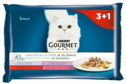 Gourmet Perle alutasakos macskaeledel, mini szeletek zöldségekkel szószban 48 x 85 g