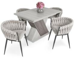  Deluxe szék Diana asztallal - 4 személyes étkezőgarnitúra