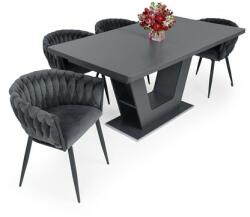  Deluxe szék Prága asztallal - 4 személyes étkezőgarnitúra