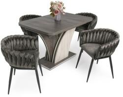  Deluxe szék Enzo asztallal - 4 személyes étkezőgarnitúra