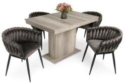 Deluxe szék Kis Flóra asztallal - 4 személyes étkezőgarnitúra