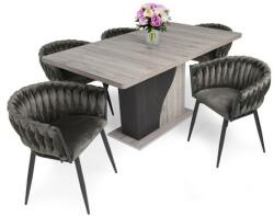  Deluxe szék Alíz asztallal - 5 személyes étkezőgarnitúra