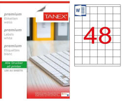 TANEX Etichete 48/a4 35*35mm colturi drepte 100/top tanex (TW2348)