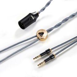 DD HIFI BC150XLR - Szimmetrikus ezüst fejhallgató kábel 4-Pin XLR csatlakozóval - 195cm - 3, 5mm (Extended) (DDHIFI-BC150XLR-35E-195)
