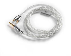 DD HIFI M120A - Univerzális 3, 5mm csatlakozójú ezüstözött réz Litz fülhallgató kábel távvezérlővel és mikrofonnal - 2-Pin (DDHIFI-M120A-2PIN)