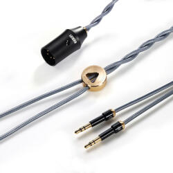 DD HIFI BC150XLR 3.5mm EXTENDED - Szimmetrikus ezüst fejhallgató kábel 4-Pin XLR csatlakozóval - 145cm (DDHIFI-BC150XLR-35E-145)