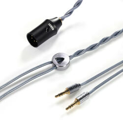 DD HIFI BC150XLR 3.5mm STANDARD - Szimmetrikus ezüst fejhallgató kábel 4-Pin XLR csatlakozóval - 295cm (DDHIFI-BC150XLR-35-295)