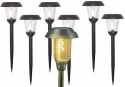  6db-os Vezeték nélküli Napelemes LED lámpa kerti lámpa fényérzékelős leszúrható - Pathway lights - akcioswebaruhaz - 19 450 Ft
