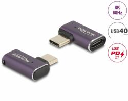 Delock Adaptor USB 4 type C 8K60Hz/240W unghi 90 grade stanga/dreapta T-M, Delock 60287 (60287)