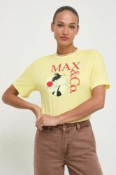 Max&Co MAX&Co. pamut póló x CHUFY női, sárga - sárga L