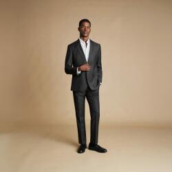 Charles Tyrwhitt Natural Stretch Twill Suit Jacket - Charcoal - Classic fit | 52 | Meghosszabbított