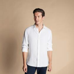 Charles Tyrwhitt Pure Linen Shirt - White - Slim fit | XXL