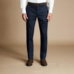 Charles Tyrwhitt Smart Stretch Texture Pants - Denim Blue - Classic fit | 32 | 30