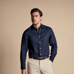 Charles Tyrwhitt Pure Linen Shirt - Navy - Extra Slim fit | XL