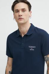 Tommy Jeans pamut póló sötétkék, nyomott mintás, DM0DM18927 - sötétkék XL