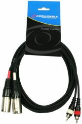 Accu-Cable 1611000034 XLR-RCA 3m Szerelt Jelkábel