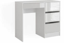 Vicco Sherry íróasztal / fésülködőasztal, 90 cm, fehér-magasfényű fehér