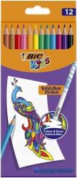 BIC Színes ceruza készlet, BIC "Evolution Illusion", 12 különböző szín (BC9878681) - kecskemetirodaszer