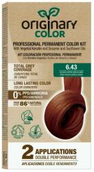 Originary Color Professzionális hajszínező készlet keratinnal és növényi olajokkal - KÜLÖNBÖZŐ ÁRNYALATOK - Originary Color Szín: Arany réz sötét szőke 6/43