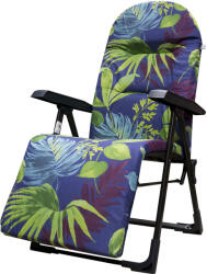 Patio Galaxy Plus összecsukható kerti szék lábtartóval sötét levelek
