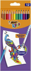 BIC Színes ceruza készlet, BIC "Evolution Illusion", 12 különböző szín (9878681)