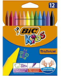BIC Zsírkréta, BIC KIDS "PlastiDecor", 12 különböző szín (945764)