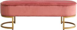 Mobikon Banca de design catifea roz crom auriu mirila 100x40x43 cm (0000366093) Canapea