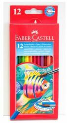 Faber-Castell Színes ceruza FABER-CASTELL Aquarell hatszögletű 12 db/készlet+ecset (114413)