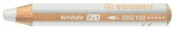 STABILO Színes ceruza STABILO Woody 3in1 hengeres vastag fehér (880/100)
