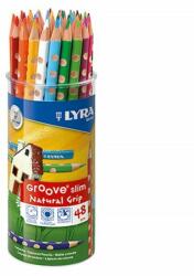LYRA Színes ceruza LYRA Groove Slim háromszögletű vékony műanyag pohárban 48 db-os (2823480)