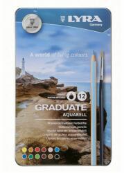 LYRA Színes ceruza LYRA Graduate Aquarell hatszögletű fémdoboz 12 db/készlet (2881120) - decool