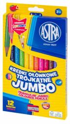 Astra Színes ceruza ASTRA jumbo hengeres hegyezővel 12 színű (312023911) - decool