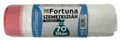 Fortuna Szemeteszsák FORTUNA 70L húzózáras fehér 65x70 cm 15 db/tekercs (657015H) - decool