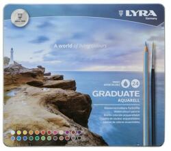 LYRA Színes ceruza LYRA Graduate Aquarell hatszögletű fémdoboz 24 db/készlet (2881240) - decool