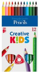 ICO Színes ceruza ICO Creative Kids háromszögletű vastag festett 12 db/készlet (7140133002)