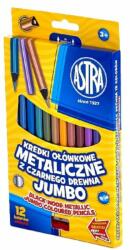 Astra Színes ceruza ASTRA jumbo metál színű kerek 12 színű (312114003) - decool
