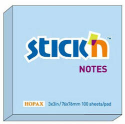 Hopax Notes adeziv 75x75mm, 100 file albastru pastel (HO-21149)