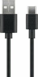 MicroConnect USB-C to USB2.0 A Cable, 2m, Black, for synching and (USB3.1CCHAR2B)