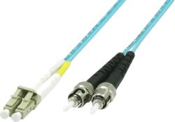 MicroConnect Optical Fibre Cable, LC-ST, Multimode, Duplex, OM3, LSZH, (Aqua Blue), 10m (FIB412010)