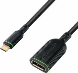 MicroConnect USB-C to Displayport adapter, 0, 2m, Black (MC-USBCDP-A)