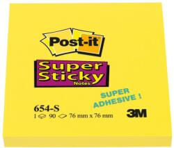 3M Post-IT 76x76mm Super Sticky galben intens 90 file/set (NOT029)