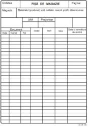 Office Fisa magazie A5 carton offset 200g (14-3-8)